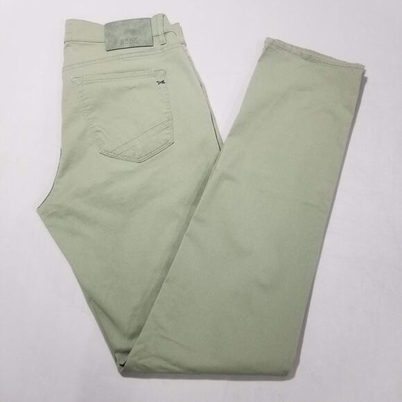 Brax Pants Mens 32x34 Chuck Modern Hi Flex Green Cotton Twill Germany - Picture 3 of 10